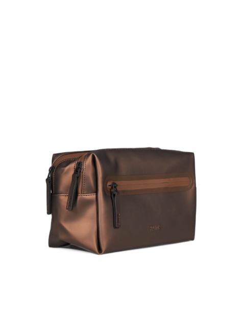 RAINS logo-embossed wash bag