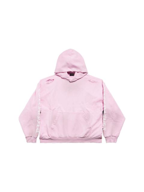 distressed-effect cotton hoodie