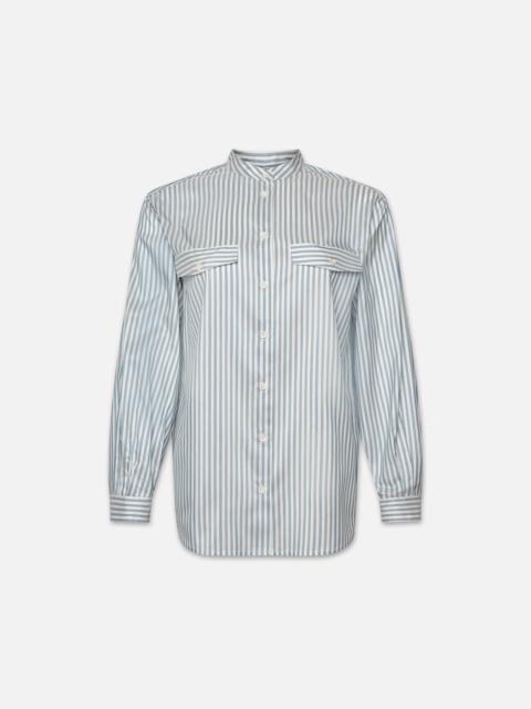 Femme Pocket Shirt in Sky Blue Multi