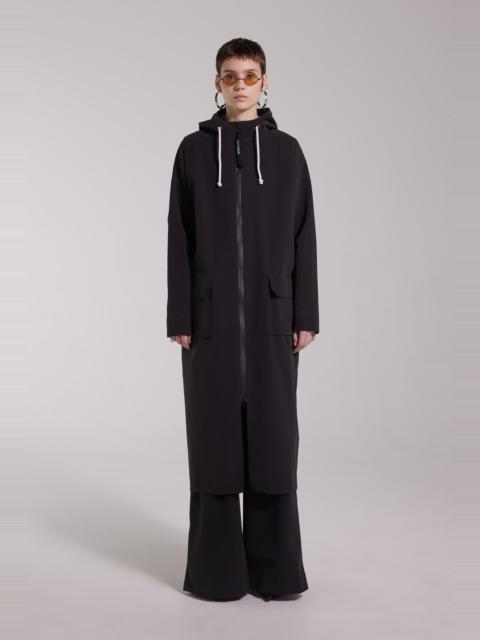 Stutterheim Sandviken Long Zip Matte Raincoat Black
