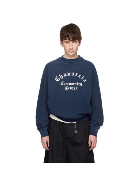 WILLY CHAVARRIA Navy 'Chavarria Community Center' Hooligan Sweatshirt
