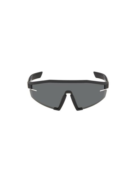 Black Linea Rossa Shield Sunglasses