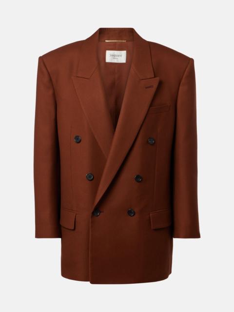 SAINT LAURENT Double-breasted cashmere blazer