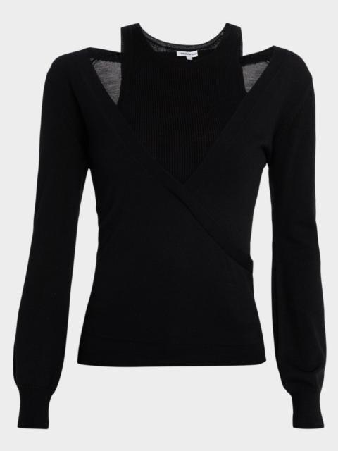 VERONICA BEARD Lolasee Layered Knit Top