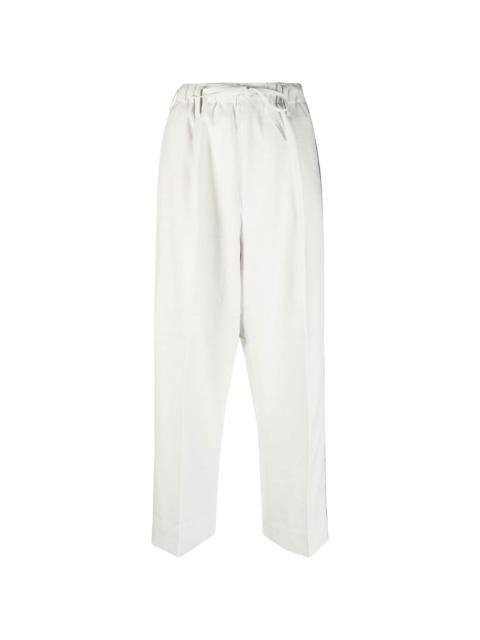 side-stripe cotton trousers