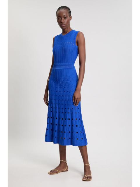 KAREN MILLEN Knit Stitch Detail Sleeveless Midi Dress
