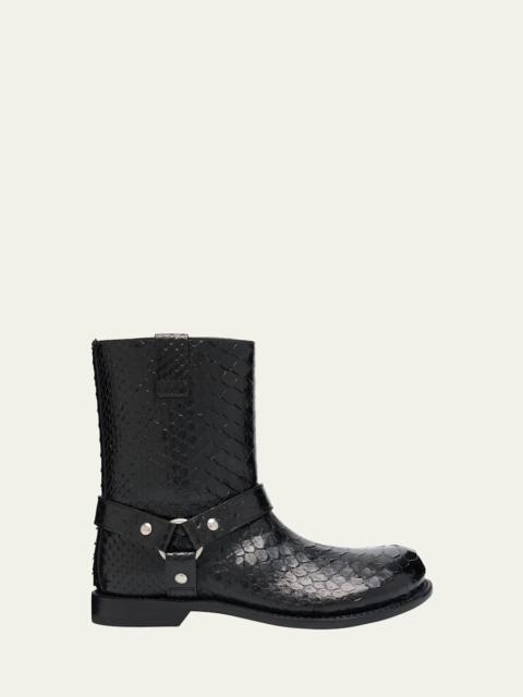 Loewe Campo Python Harness Biker Booties