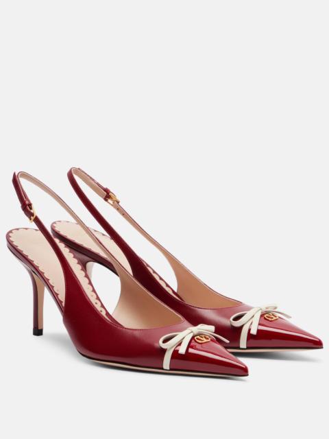 Valentino Bepointy 80 patent leather slingback pumps