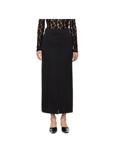 Black Straight Maxi Skirt