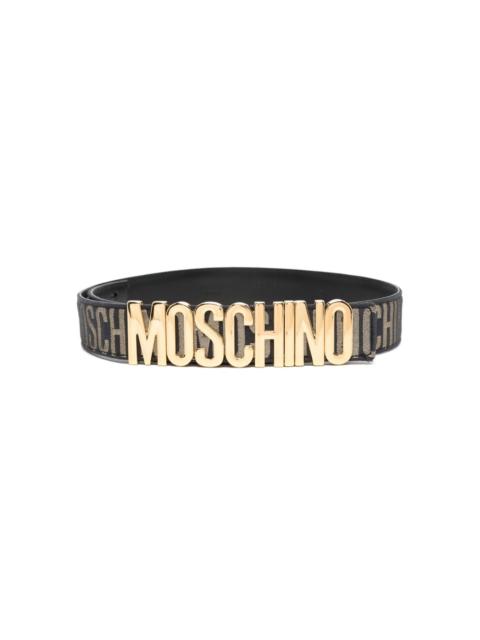 Moschino logo-lettering jacquard belt