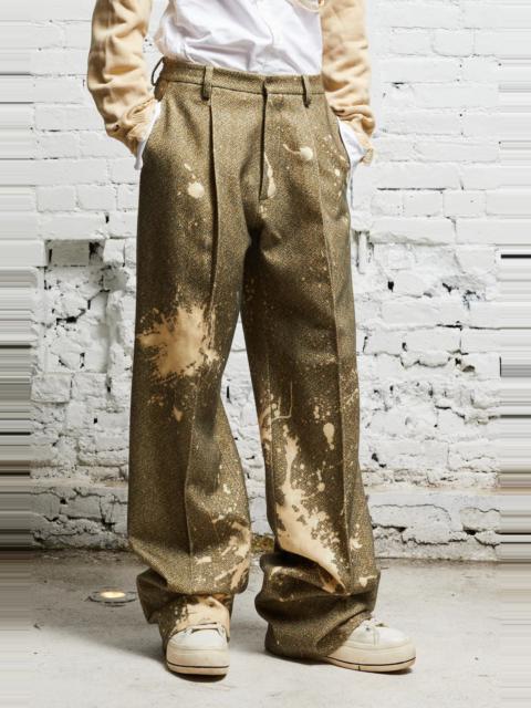 WIDE LEG TROUSER - TWEED PAINT SPLATTER