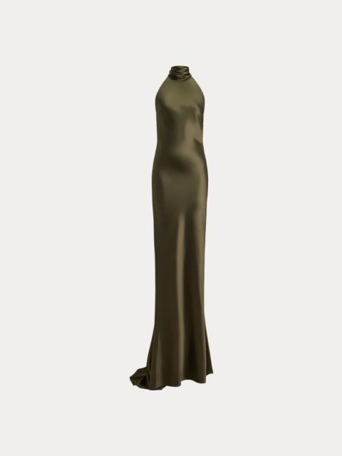 Ralph Lauren Chilton Satin Evening Dress