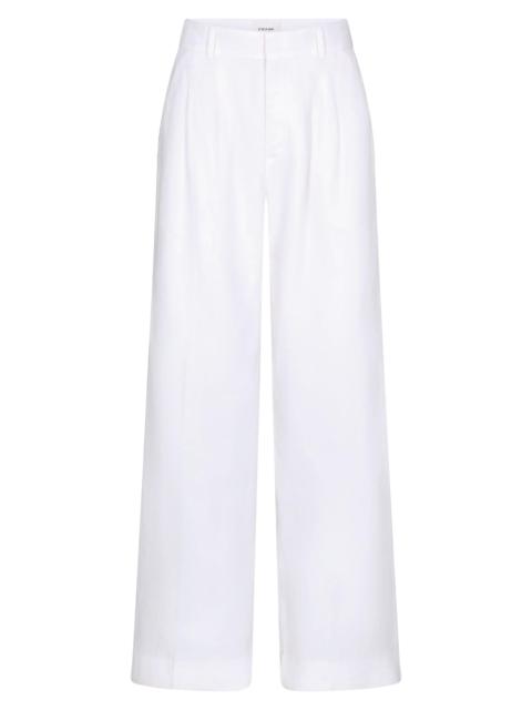 FRAME Women's The Linen-Blend Trousers - White