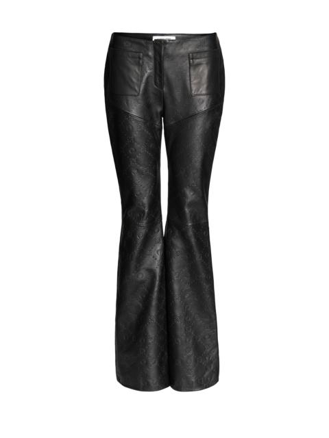 Marine Serre Embossed Deadstock Leather Wide-Leg Trousers