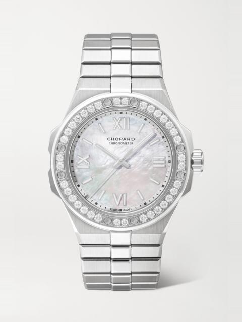 Alpine Eagle Automatic 36mm small stainless steel, mother-of-pearl and diamond watch