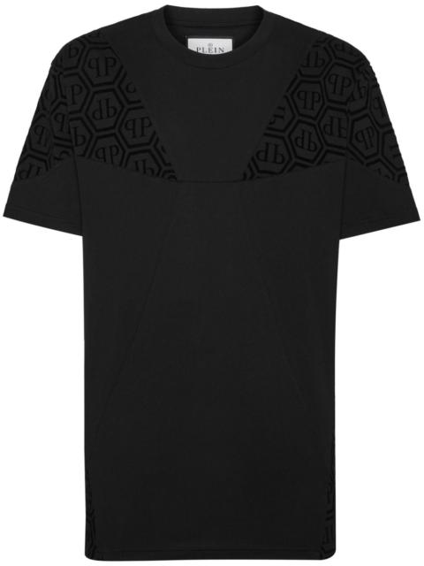 PHILIPP PLEIN logo-panel cotton t-shirt