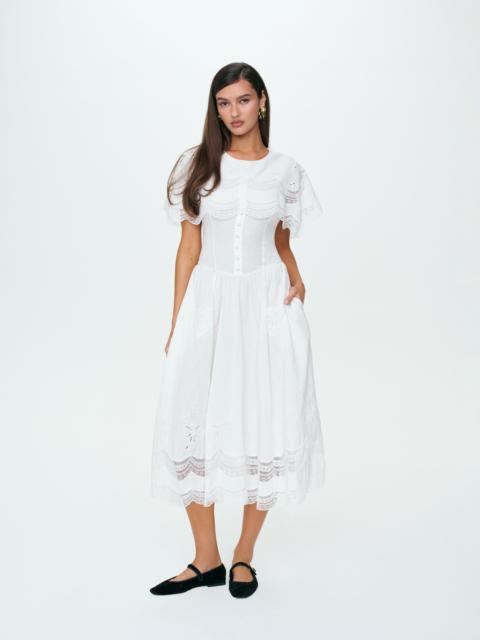 For Love & Lemons Willow Linen Midi Dress