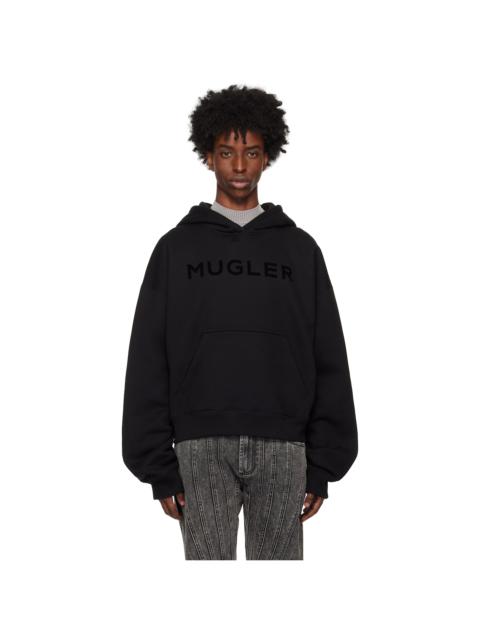 MUGLER Black 'Mugler' Logo Hoodie | REVERSIBLE