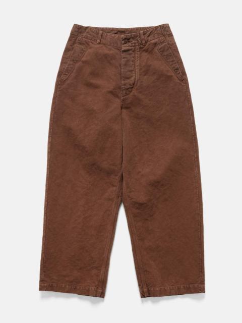 KAPTAIN SUNSHINE Cotton Hemp Wide Pants Brown