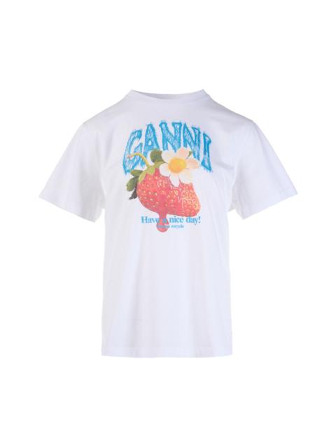 GANNI Strawberry Jersey Tee