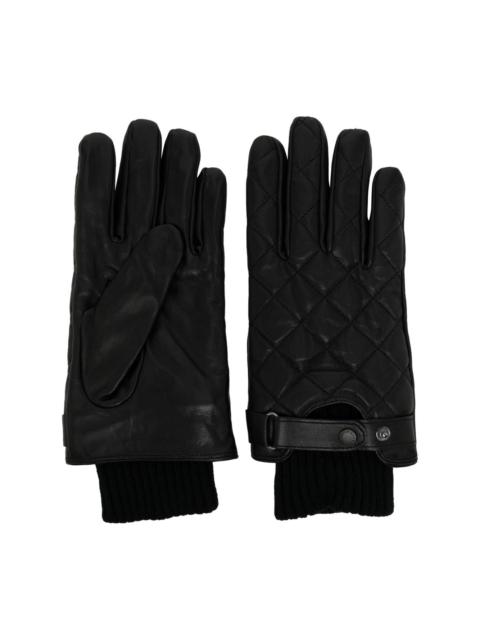 quilted leather gloves