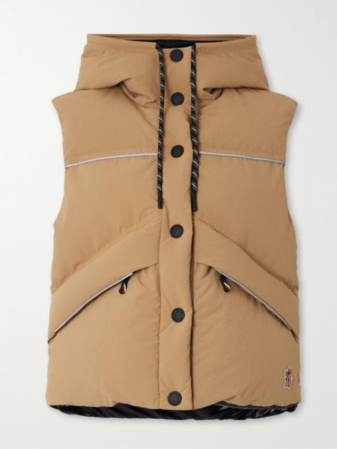 Moncler Grenoble Arolla Hooded Appliquéd Quilted Shell Down Vest