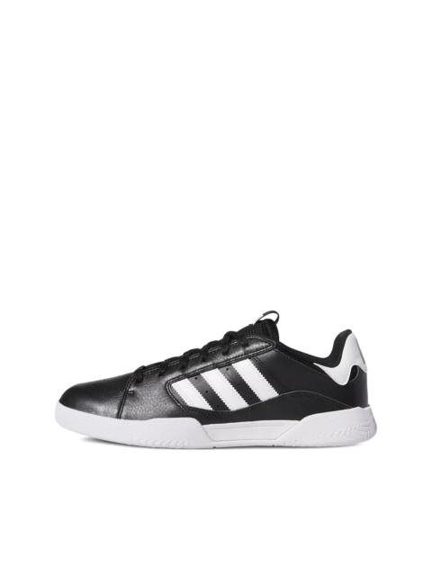 leather striped-detail sneakers
