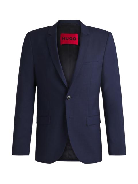 HUGO EXTRA-SLIM-FIT SUIT JACKET IN MELANGE WOOL