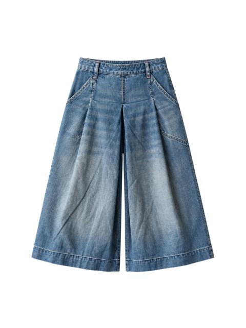R13 Windsor Blue Culotte Jean