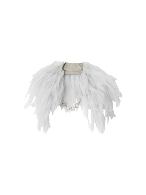 Burberry faux-feather silk collar