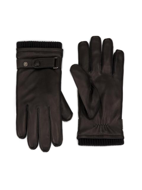 Vince Men's Leather & Cashmere Gloves - Black
