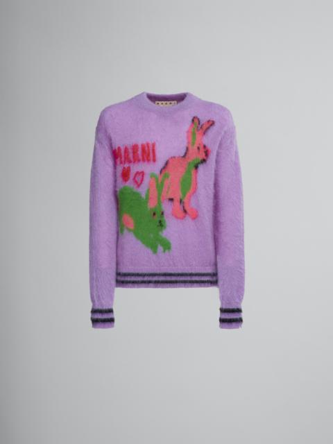 Marni SWEATER WITH MULTICOLOUR INLAY
