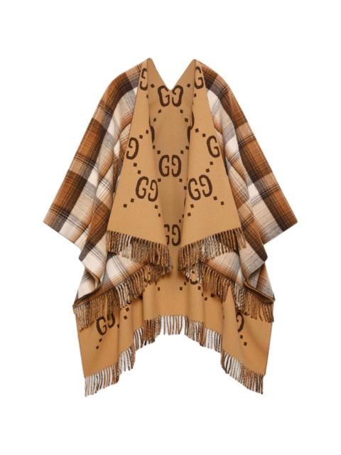 GUCCI Reversible GG wool poncho