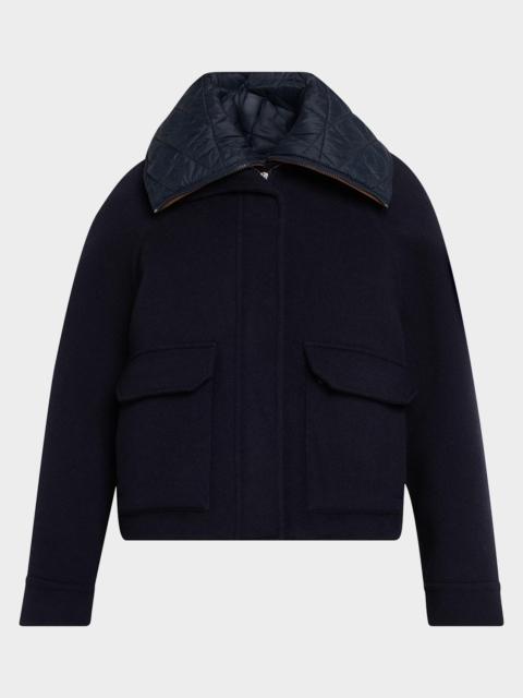 Brunello Cucinelli Couture Wool Coat with Detachable Padding