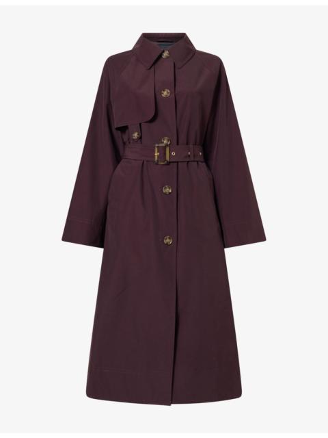 Barbour Antonella Long-Line Cotton-Blend Trench Coat