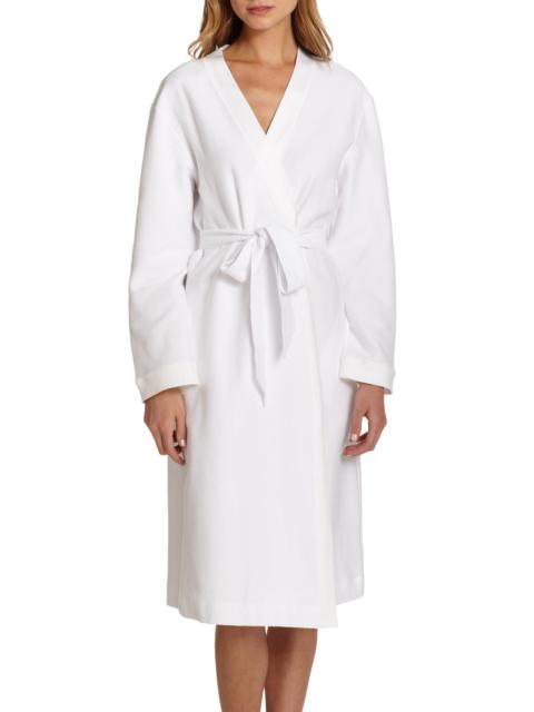 HANRO Women's Cotton Pique Robe - White