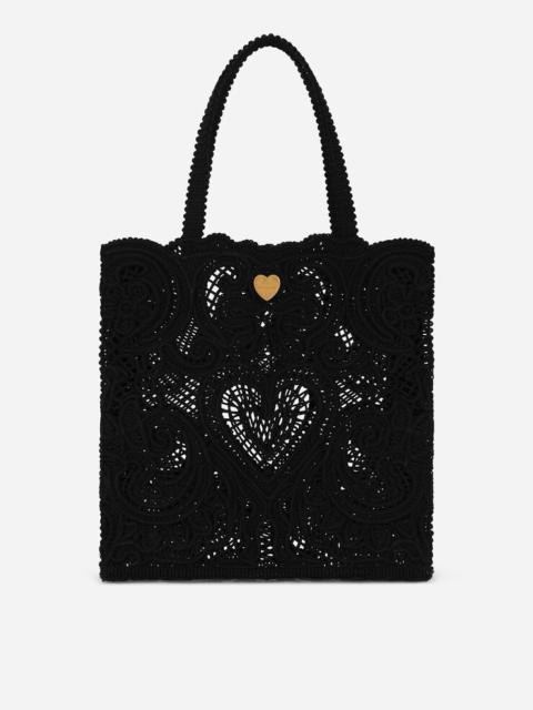 Dolce & Gabbana Medium cordonetto lace Beatrice shopper