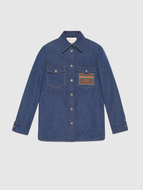 GUCCI Denim shirt with Gucci Boutique