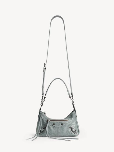 BALENCIAGA Men's Le City Moto Bag Small in Blue Grey