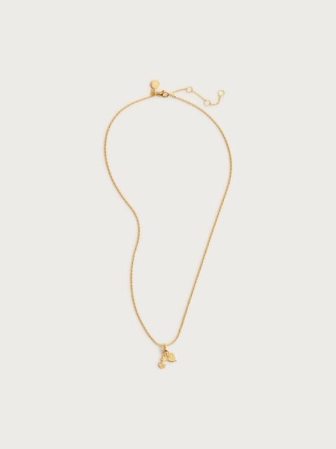 J.CREW 18k gold vermeil heart charm necklace