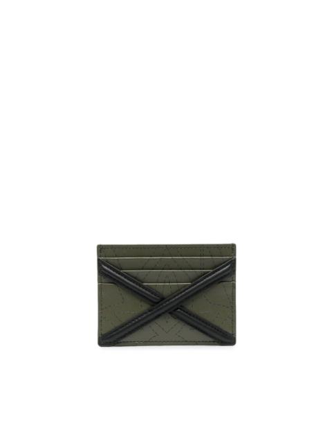 Alexander McQueen The Harness embroidered leather cardholder