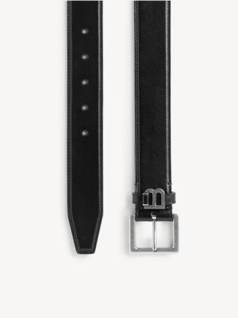 BALENCIAGA Men's Hourglass Belt in Black