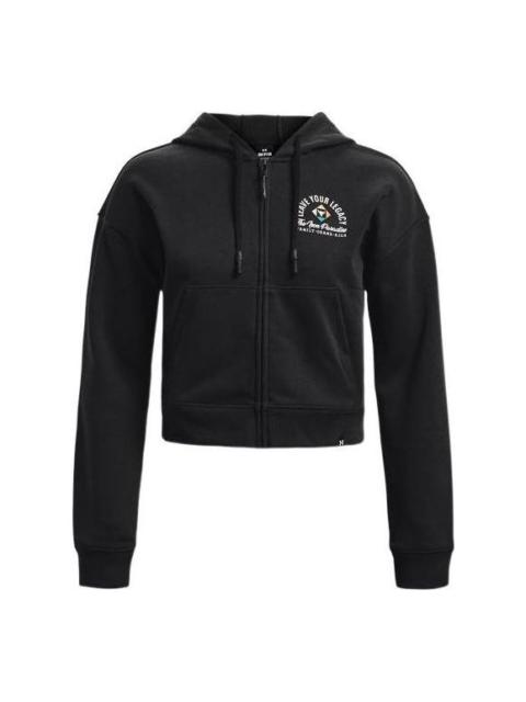 Under Armour (WMNS) Under Armour Project Rock Heavyweight Terry Family Full-Zip Jacket 'Black' 1379002-001