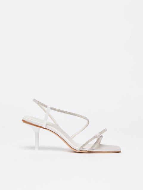 Max Mara CRYSTALSANDAL Bow-adorned satin sandals