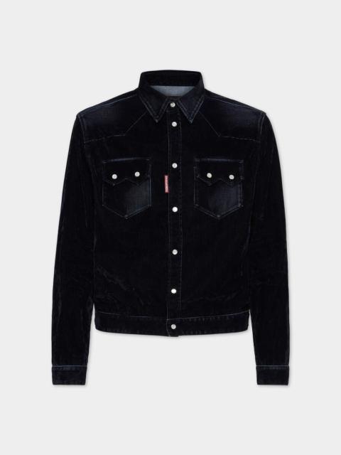 DSQUARED2 FLOCKED CORD JEAN JACKET