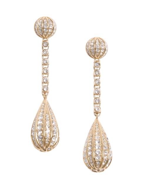 Valentino Women's Poetique Des Gouttes Earrings in Metal and Swarovski Crystals - Gold Crystal