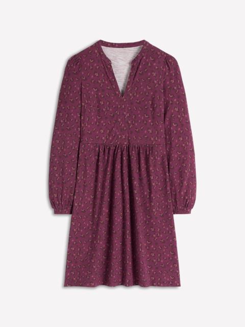 BODEN Naomi Relaxed Jersey Dress-Prune, Leopard Spots