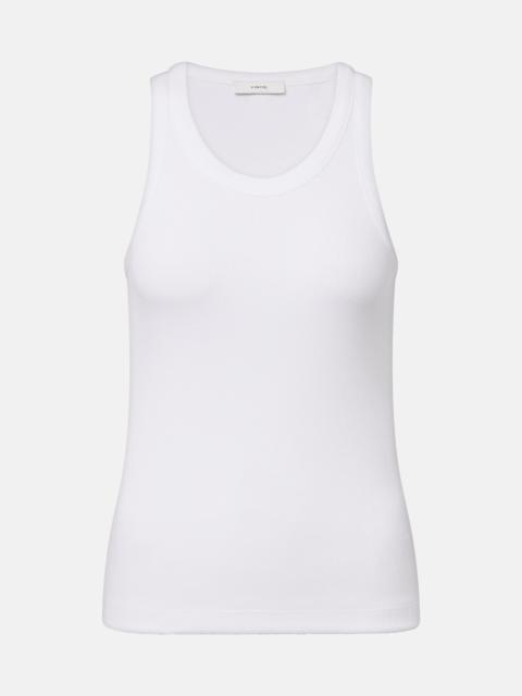Vince Ribbed-knit jersey tank top