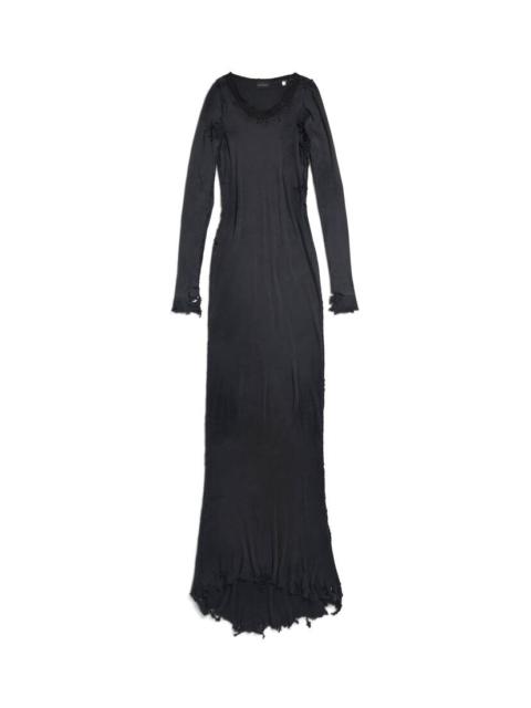BALENCIAGA Women's Lingerie Maxi Dress in Black
