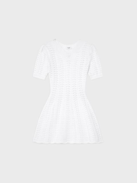 CELINE mini dress IN cotton pointelle